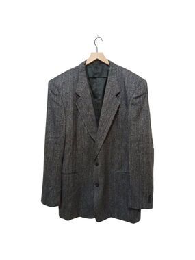 ANTONIO Parillo Blue Tweed Silk Wool Single Breasted Casual Blazer Sz 48